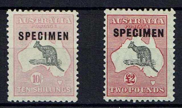 Image of Australia SG 112S/114S LMM British Commonwealth Stamp
